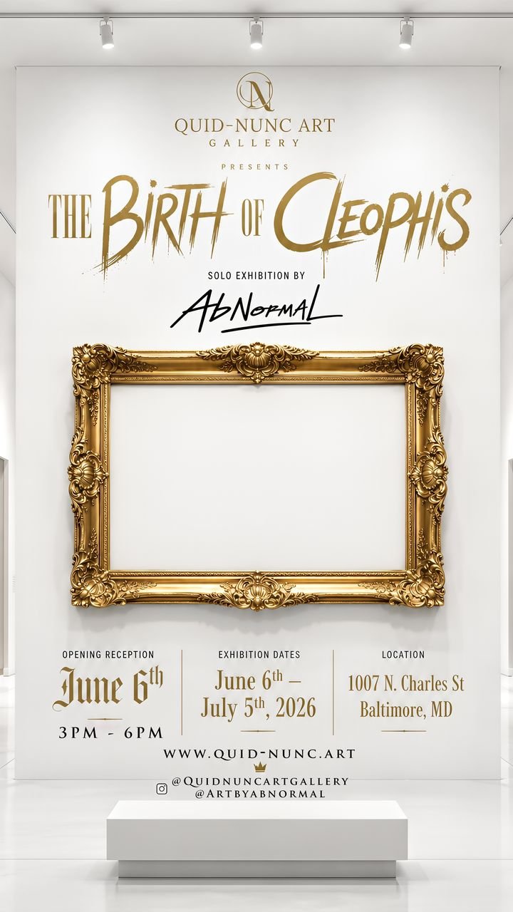 Alternate Birth of Cleophis poster with a gold hand-lettered title
